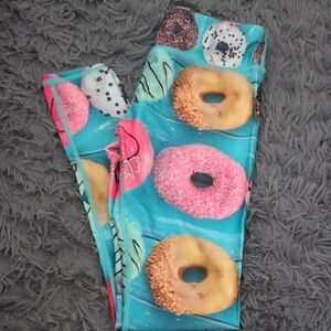 Til You Collapse Medium Leggings With Donut Print